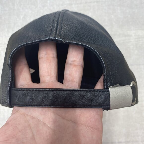 Brooklyn New York Baseball Cap Adjustable Hat Embroidered Logo Faux Leather - Picture 12 of 16